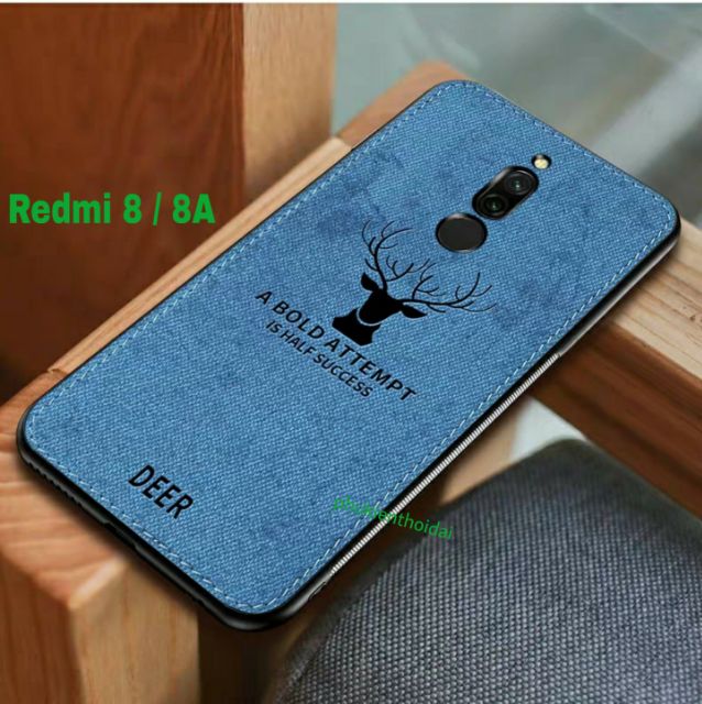 Ốp lưng Redmi 8 / 8A / Redmi 9A / Redmi 10 chống sốc vải đầu hươu cao cấp