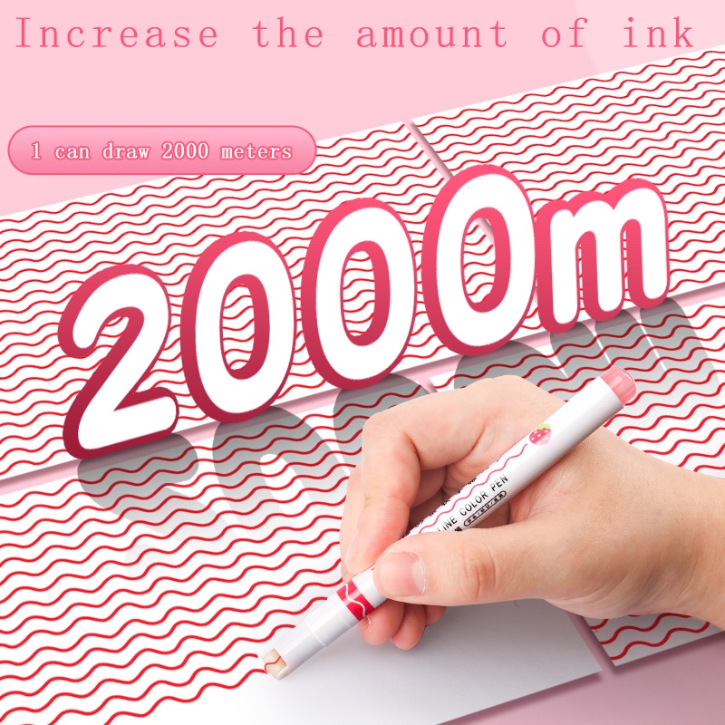 Set 3 Bút Đánh Dấu Dạng Cong Nhiều Màu Sắc Dùng Trang Trí Sổ Tay