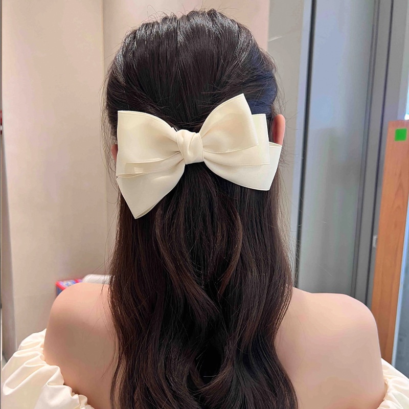 Kẹp Tóc Nơ Vải Satin Cao Cấp Thời Trang Dành Cho Mùa Xuân