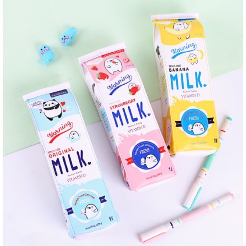 Túi bút hình hộp sữa