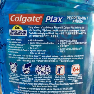 Nước súc miệng Colgate Plax Peppermint Fresh 500ml