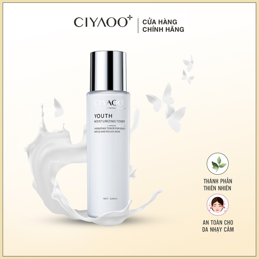 Combo Dưỡng Trắng Da Hoàn Hảo Serum &amp; Nước Hoa Hồng &amp; Kem Sâm Ciyaoo 30ml + 220ml + 10g