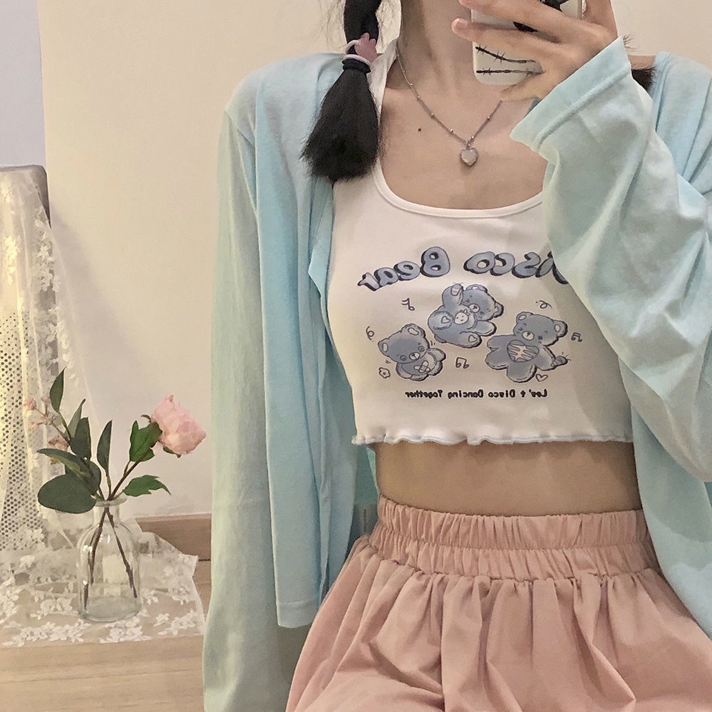 Áo Khoác Cardigan Ngắn Tay Dài Siêu Mỏng Chống Nắng Thời Trang Mùa Hè Cho Nữ