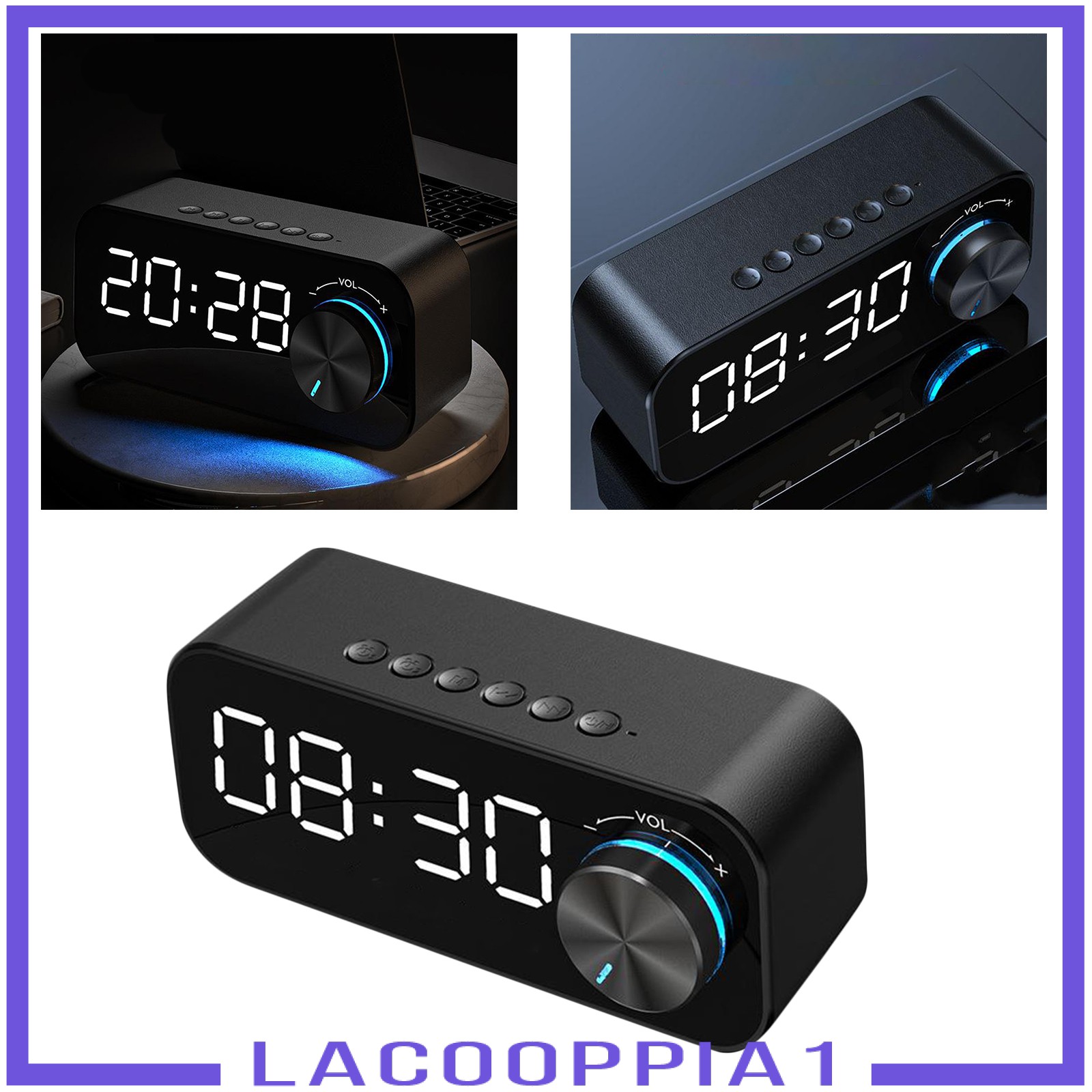 Loa Bluetooth Không Dây Tích Hợp Đồng Hồ Báo Thức