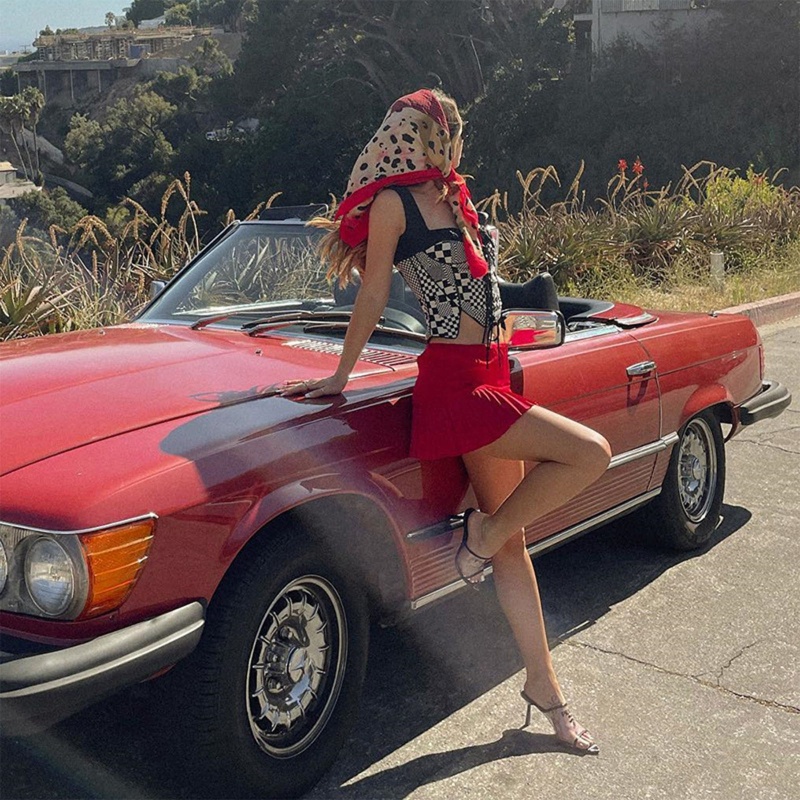 Áo Bralette Dây Rút Hở Lưng In Họa Tiết Thời Trang Mùa Hè Cho Nữ