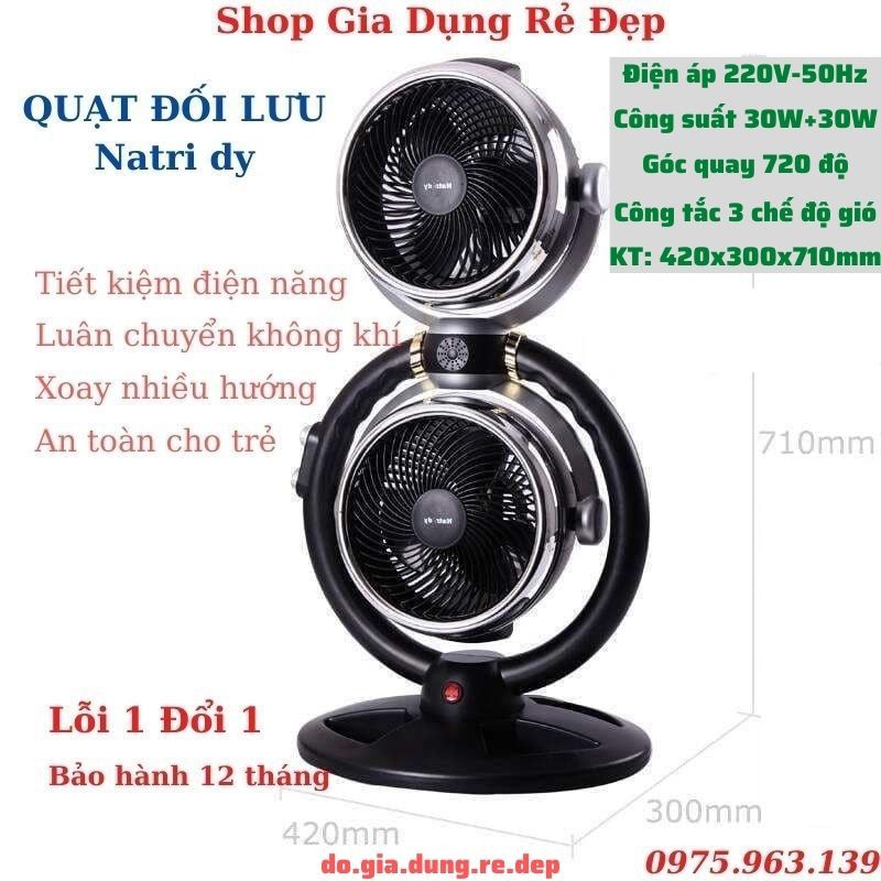 QUẠT ĐỐI LƯU KHÔNG KHÍ Natri Dy💥FREE SHIP💥Quạt Lưu Thông Gió, Luân Chuyển Khí, Điều hòa Nhiệt độ trong Phòng