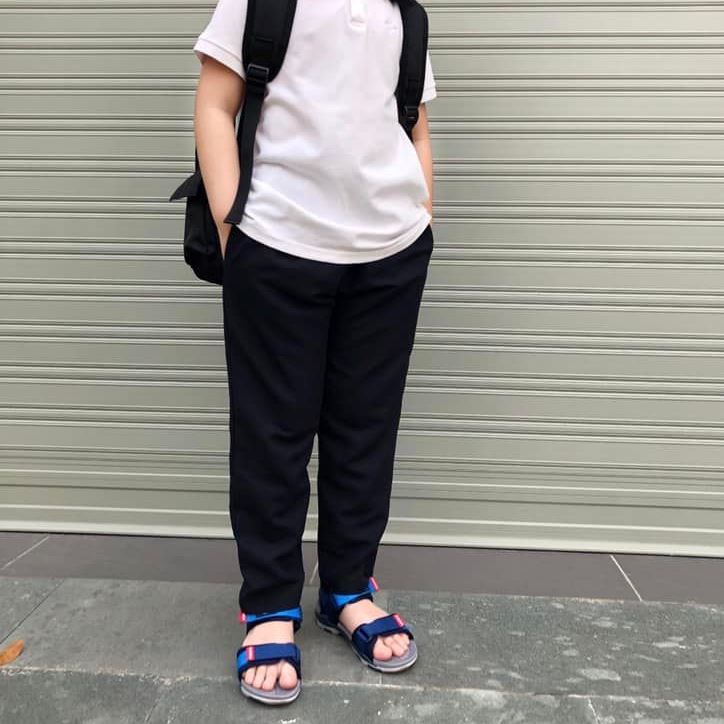 Quần dài đi học trẻ em SAYME cạp chun co giãn thoải mái, vải lanh mềm mịn mát KCTR0001