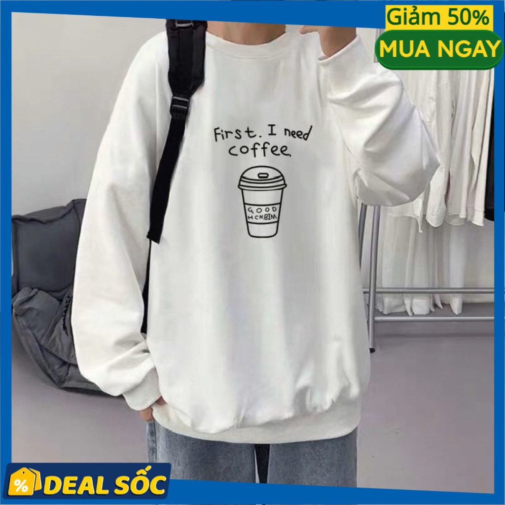 Áo sweater Coffee nam nữ, Áo hoodie unisex form rộng Hiếu Hòa | WebRaoVat - webraovat.net.vn