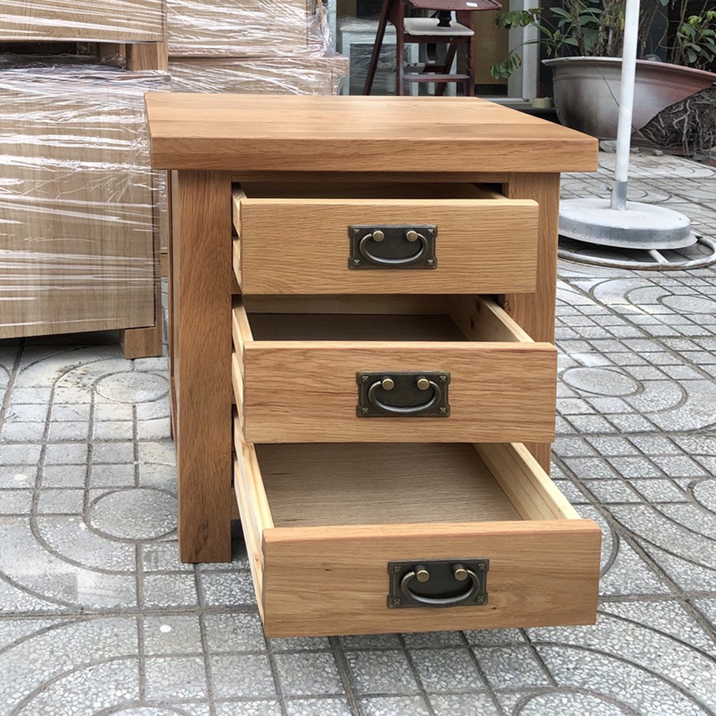 Tủ đầu giường gỗ sồi 3 ngăn kéo SP1535 KT:50x40x56