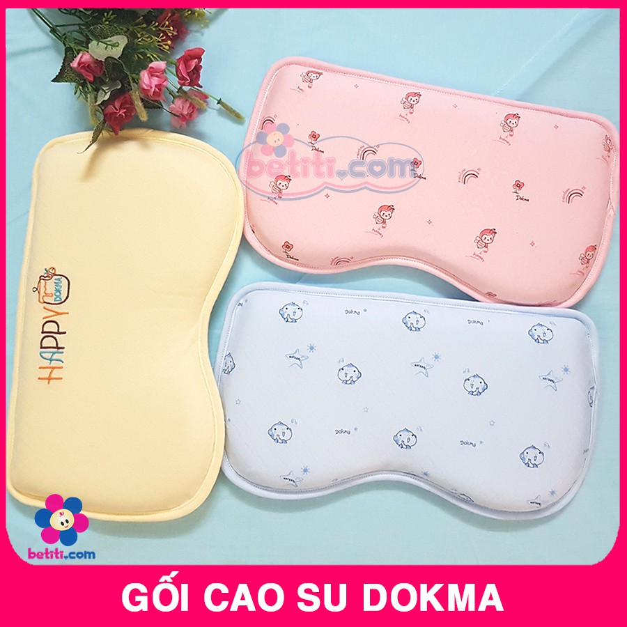 Gối Cao Su Cho Bé Dokma + Tặng 01 Vỏ Gối (Kích Thước 35.5x19cm) - 8936090721650