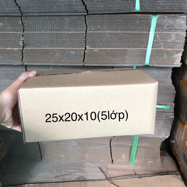 25x20x10 Hộp carton đóng hàng giá xưởng - Combo 20 hộp