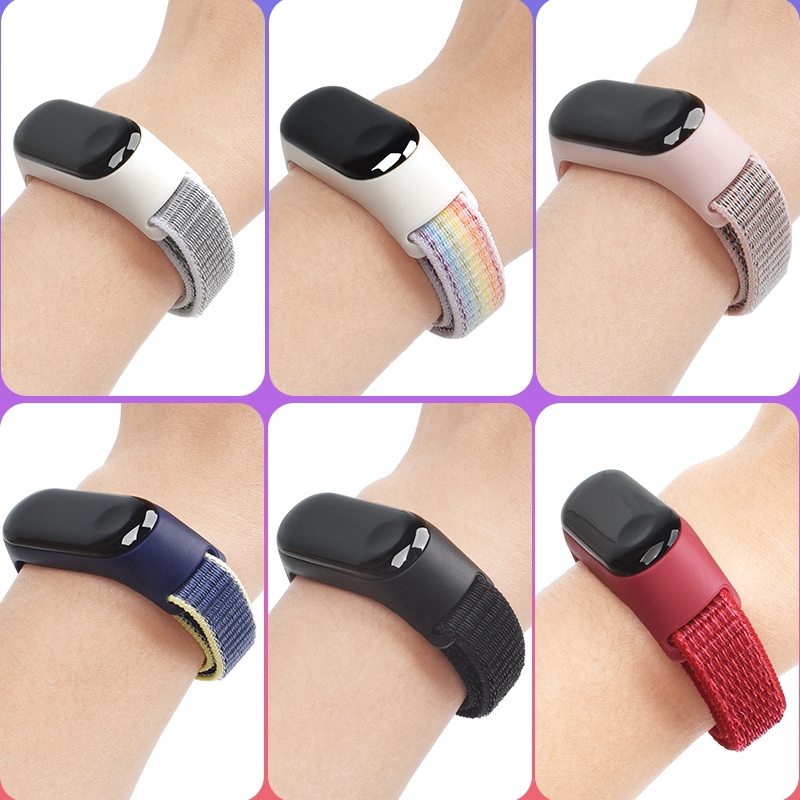 Dây đeo đồng hồ bằng chất liệu nylon thay thế cho Xiaomi Mi Band 5 Mi Band 4 tiện dụng