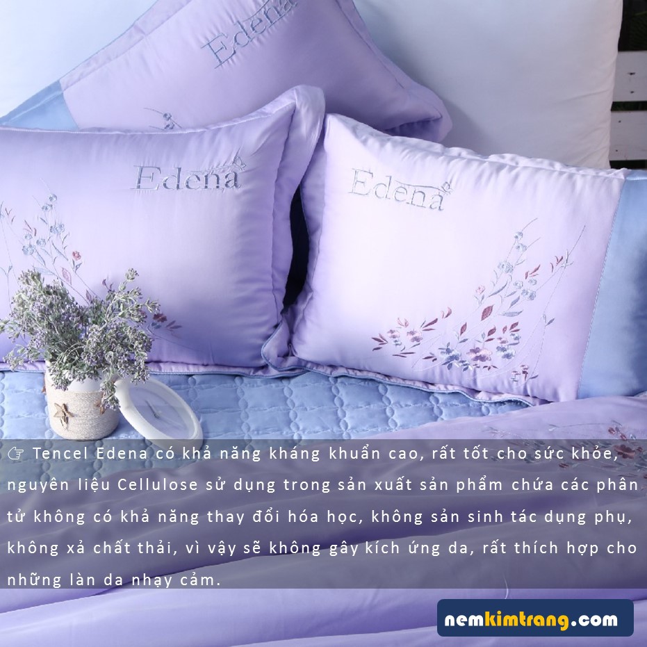 Bộ Ga  Nệm Tencel Edena Mẫu 738 - CHÍNH HÃNG, CAO CẤP