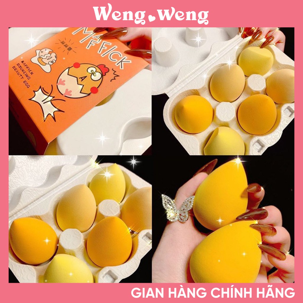 Set 6 mút trang điểm Maffick trứng MAFFICK BOUCING BEAUTY EGG