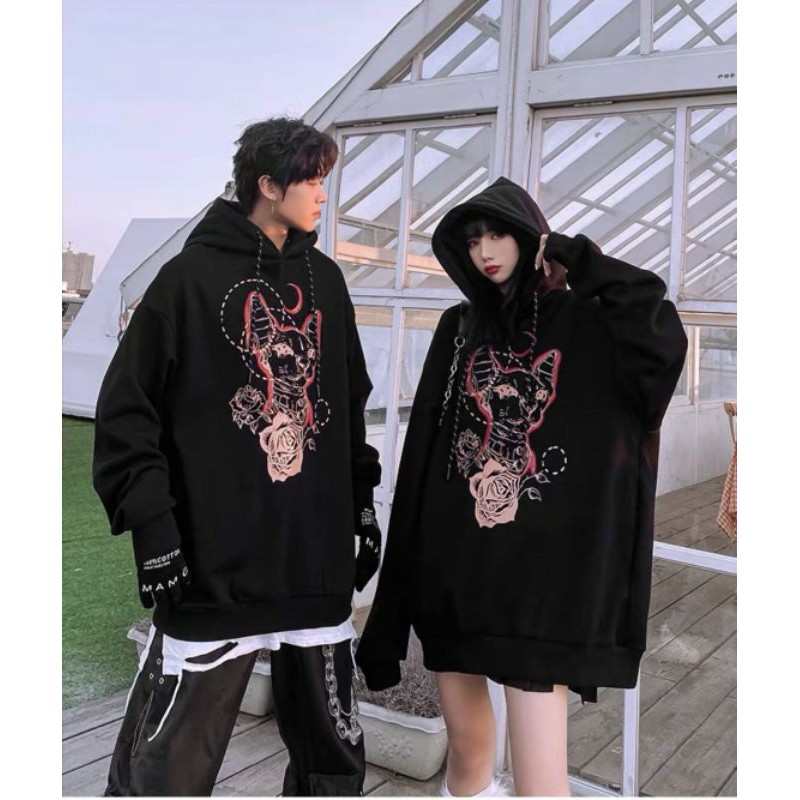 [ Hoodie Unisex- Cực Chất ] Áo khoác hoodie Unisex Mèo Đỏ Mặt Trăng form rộng hottrend 2021 | BigBuy360 - bigbuy360.vn