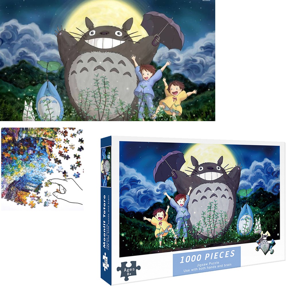 Bộ Tranh Ghép Xếp Hình 1000 Pcs Jigsaw Puzzle Ánh Trăng Totoro Hàng Xóm Của Tôi Bản Cao Cấp-H32