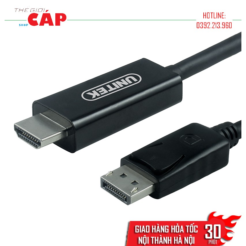 Cáp chuyển Displayport to HDMI Unitek Y-5118CA - Hàng Chính Hãng