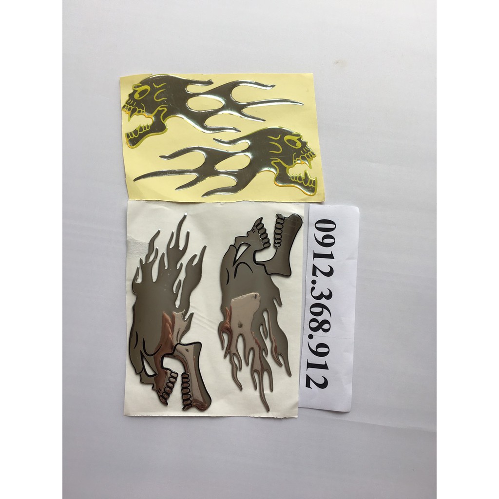Bộ decal phong cách cá tính độc đáo dán xe máy, oto