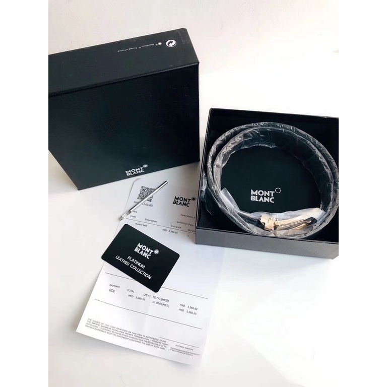 Hàng Có Sẵn! Mont BLANC Thắt Lưng Da Bò Thời Trang Dành Cho Nam Và Nữ