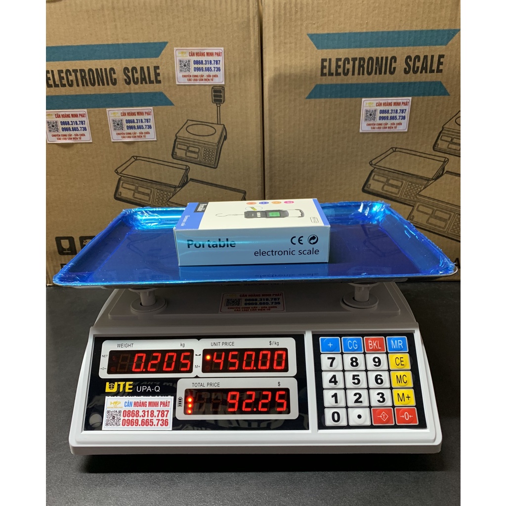Cân Điện Tử Tính Tiền - Bán Trái Cây, Thực Phẩm ở Chợ Siêu Thị - 30kg/5g UTE UPA - Q ĐÀI LOAN. BH 2NĂM
