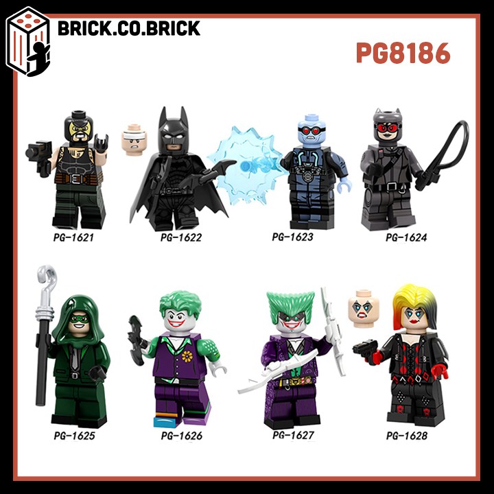 Batman Arkham Harleen Victor Joker Reddier Cat Woman Đồ Chơi Non LEGO Super Hero Mô Hình Siêu Anh Hùng DC Marvels PG8186