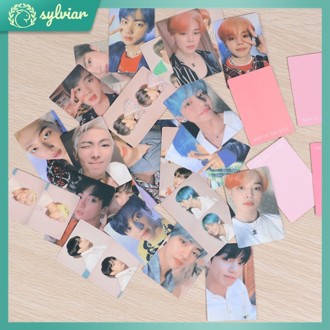 Bộ Thẻ Ảnh Mini Hình Bản Đồ Thế Giới Của BTS RM SUGA J-Hope JiMin Jung Kook Jin V