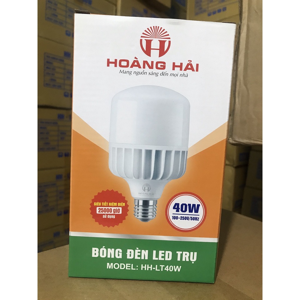 Bóng đèn LED TRỤ HOÀNG HẢI 10W, 15W, 20W, 30W, 40W, 50W, 65W tiết kiệm điện.