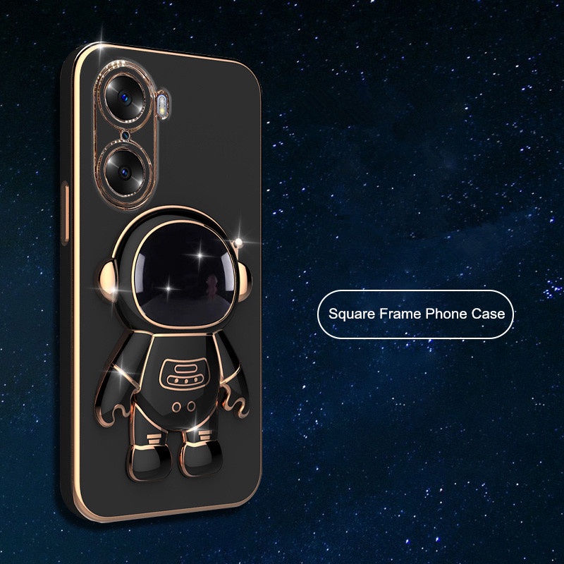Ốp Điện Thoại Dẻo In Hình Phi Hành Gia Kèm Giá Đỡ Cho Huawei Nova 3e 3i 4e 5i 7i 8i 9 Mate 20 Honor 50 20 30i 10 Lite 9X Pro