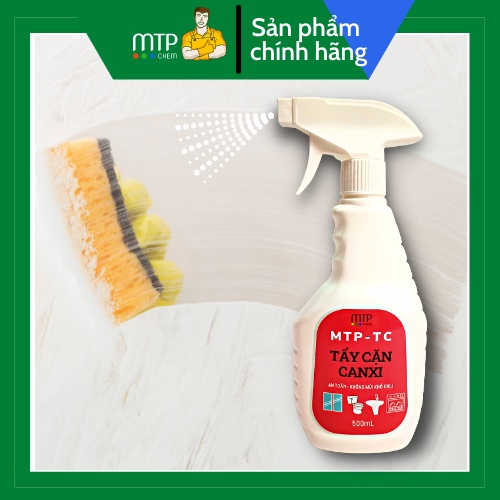 Tẩy cặn canxi MTP-TC tẩy nhà tắm, tẩy toilet, tẩy vách kính, tẩy bồn cầu, gạch men, gương soi-Chai 500ml.