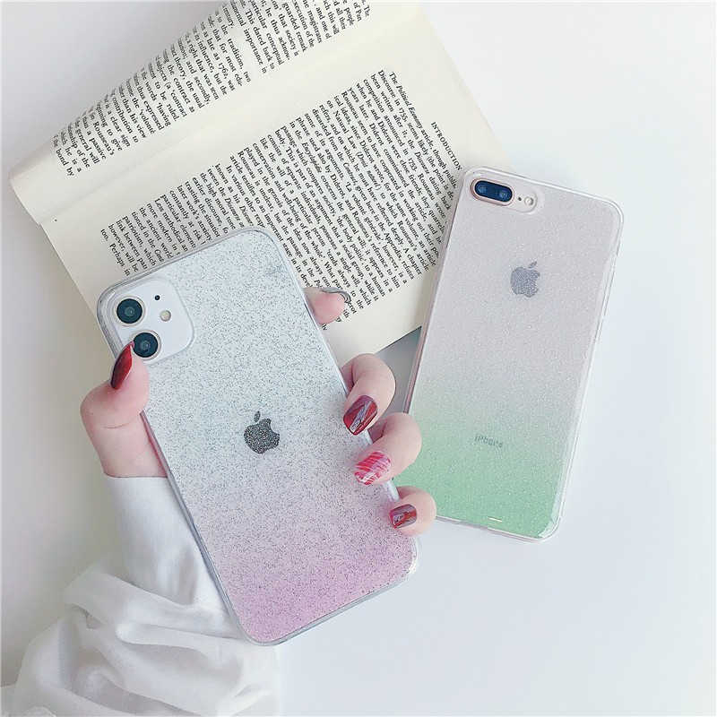 Ốp lưng iphone Kim Tuyến Ombre viền trong chống ố 5/5s/6/6plus/6s/6splus/7/7plus/8/8plus/x/xs/11/12/pro/max/plus/promax | BigBuy360 - bigbuy360.vn