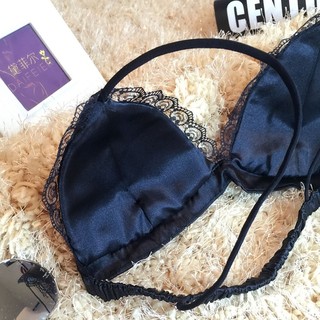 Bralette lụa viền ren