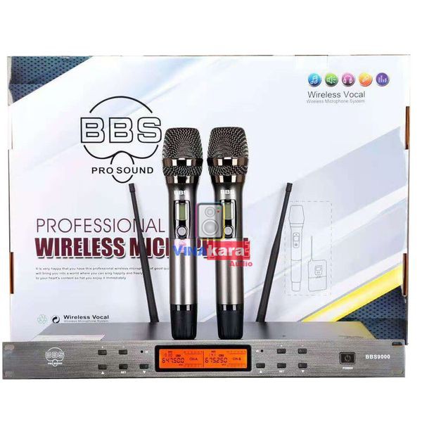 [ Tặng giá ĐT 99K] Micro không dây BBS Pro Sound BBS9000, CHỐNG HÚ, TRONG TRẺO