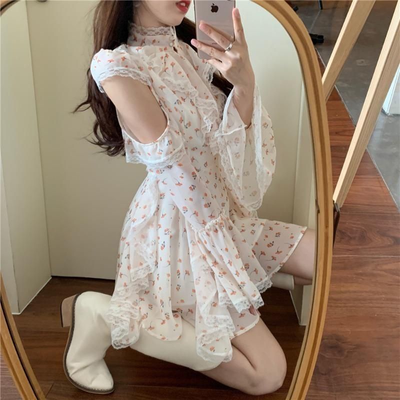 ĐẦM HOA NHÍ TIỂU THƯ TAY DÀI PHONG CÁCH DIỆU DÀNG