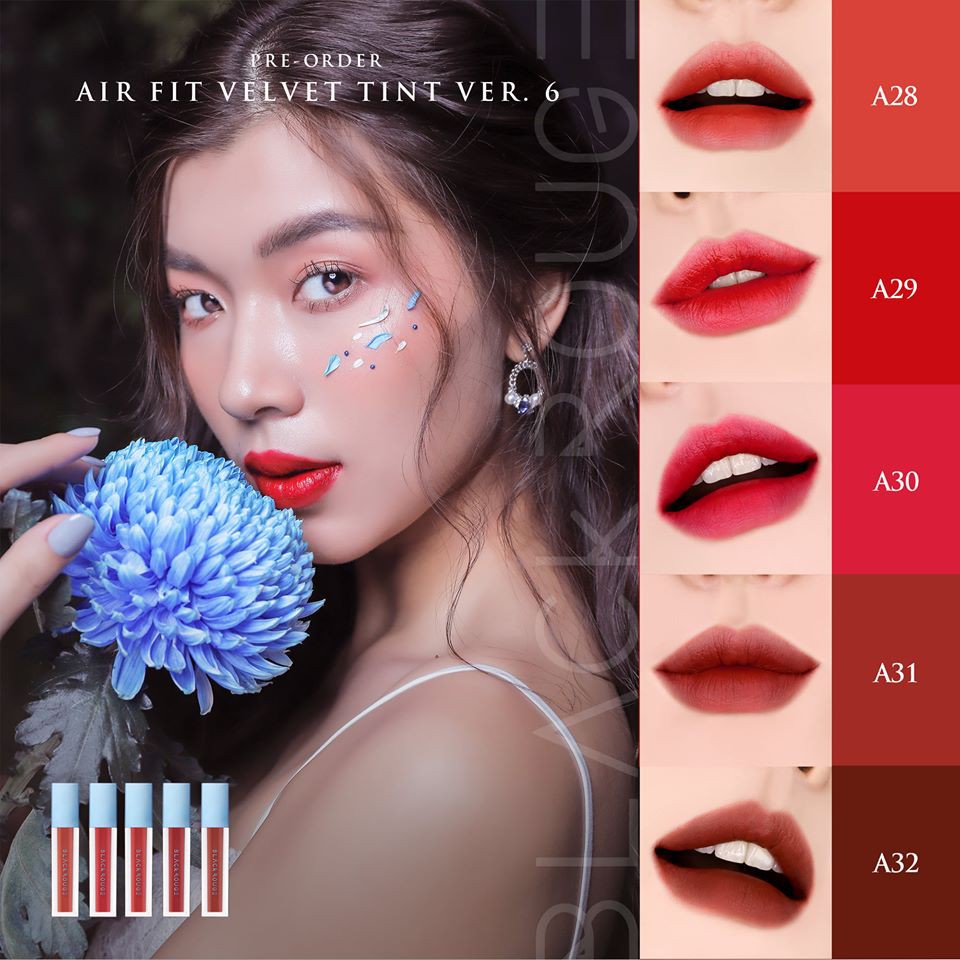 Son Kem Lì Black Rouge Air Fit Velvet Tint Ver4 + Ver5 + Ver6