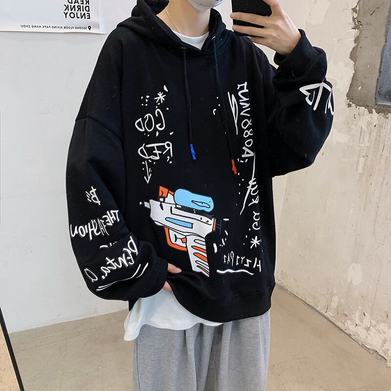 Áo hoodie unisex form rộng Nỉ Ngoại 2020 Swag nam nữ ullzang WIND