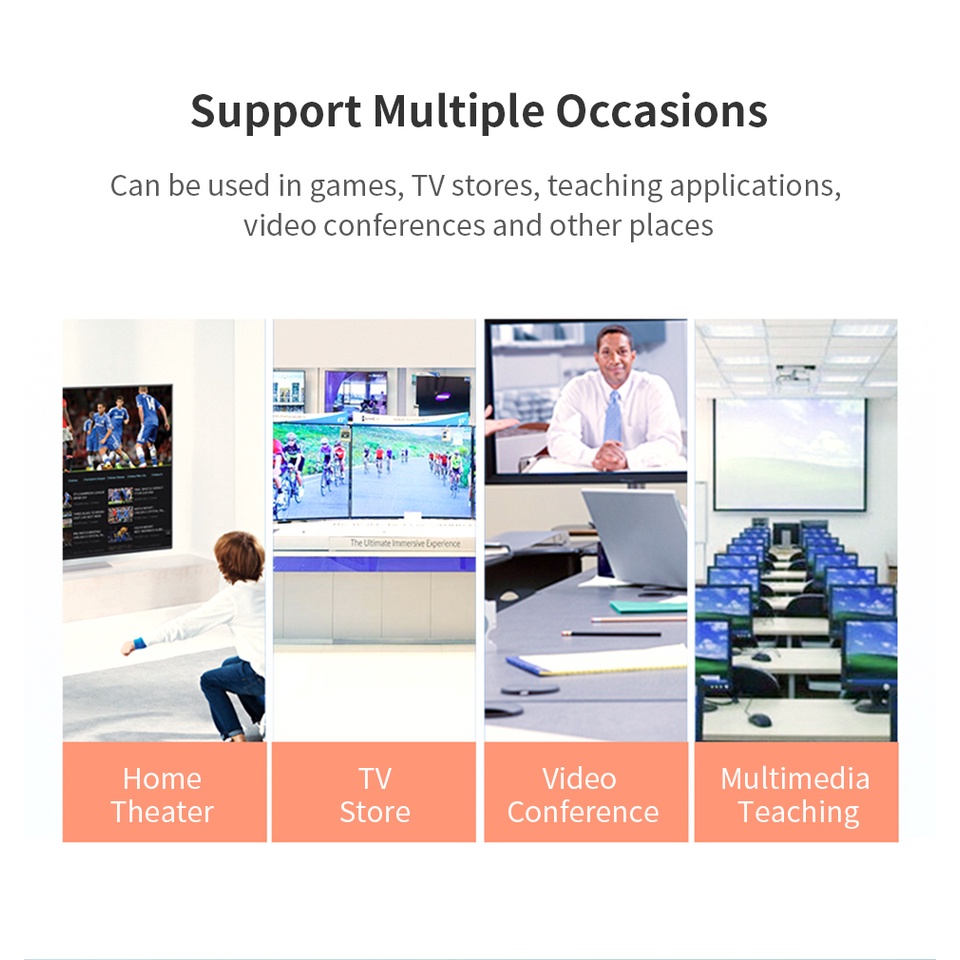 Bộ chia cáp HDMI 4K 2K 4 trong 1 HD 1080P dành cho PS4/laptop/máy tính/TV/máy chiếu