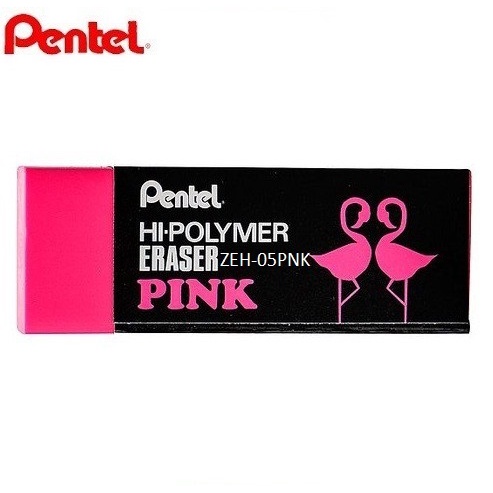 Tẩy bút chì hồng Pentel Hi-Polymer | Gôm tẩy học hinh Pentel ZEH