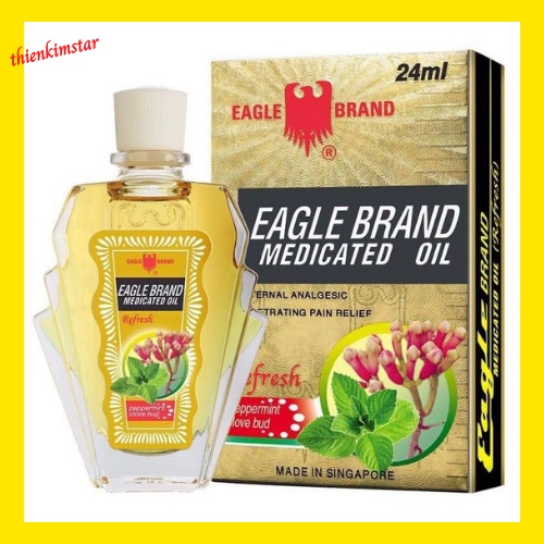 Dầu Gió Vàng Con Ó Eagle Brand 24ml Chính Hãng Singapore Tiêu chuẩn Mỹ