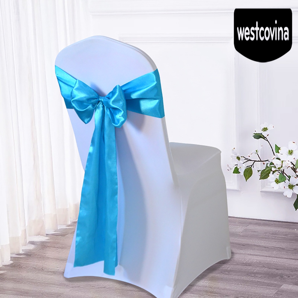 [Hot]☀ Dây Ruy Băng Lụa Thắt Nơ Lưng Ghế Ngồi Tiệc Cưới Thoáng Khí