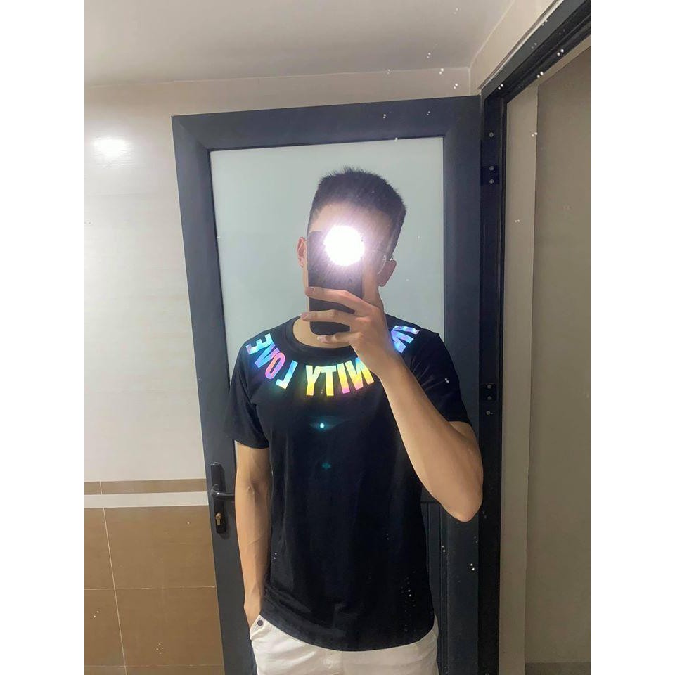 Áo thun IF.T Unisex In Chữ Infinity Love Phản Quang 7 Màu Áo Phông Cotton Cổ Tròn Nam Nữ Unisex In Hiệu Ứng Hologram