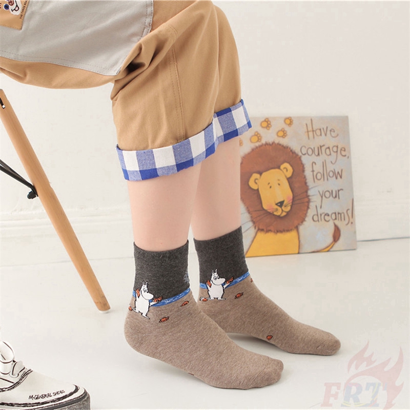❀ Moomin Ankle Tất ❀ H&amp;Q Comfortable Socks Cotton Socks Fashion Cartoon Unisex Socks Lovers Sox