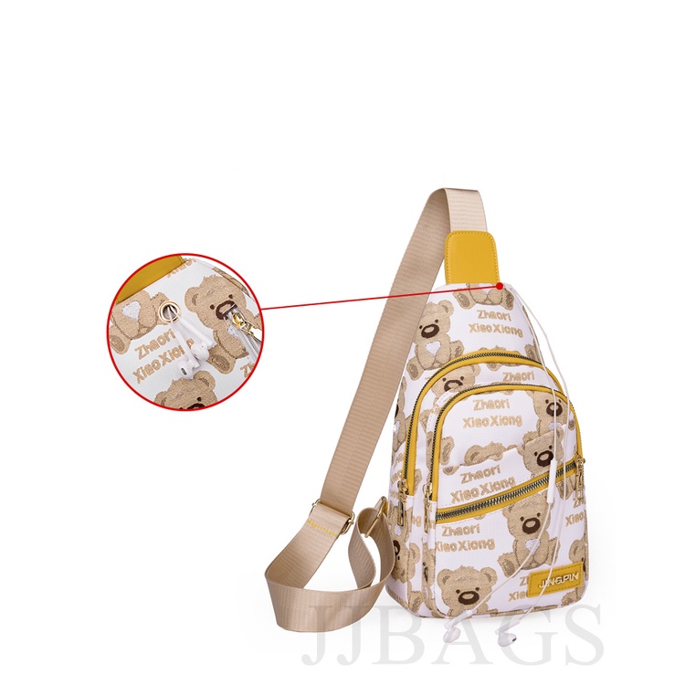 Túi đeo chéo trước ngực bằng da mềm in họa tiết thời trang cho nữ