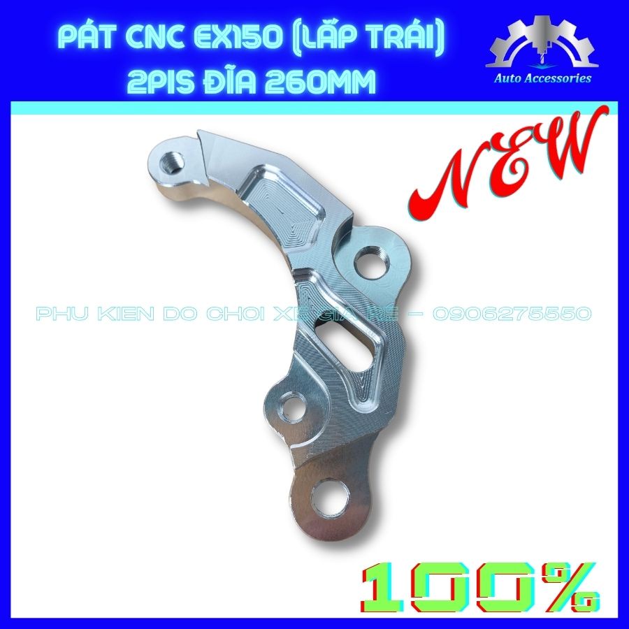 PÁT CNC Pát Trước Exciter 150 Ex150 lắp Trái Dành xe lên 2 đĩa Trước heo Nissin Brcmbe Adelin 2piston đi đĩa size 260mm