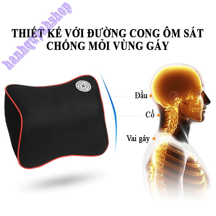 Bộ 2 gối đầu cao su non cao cấp dành cho  Ô Tô xe hơi