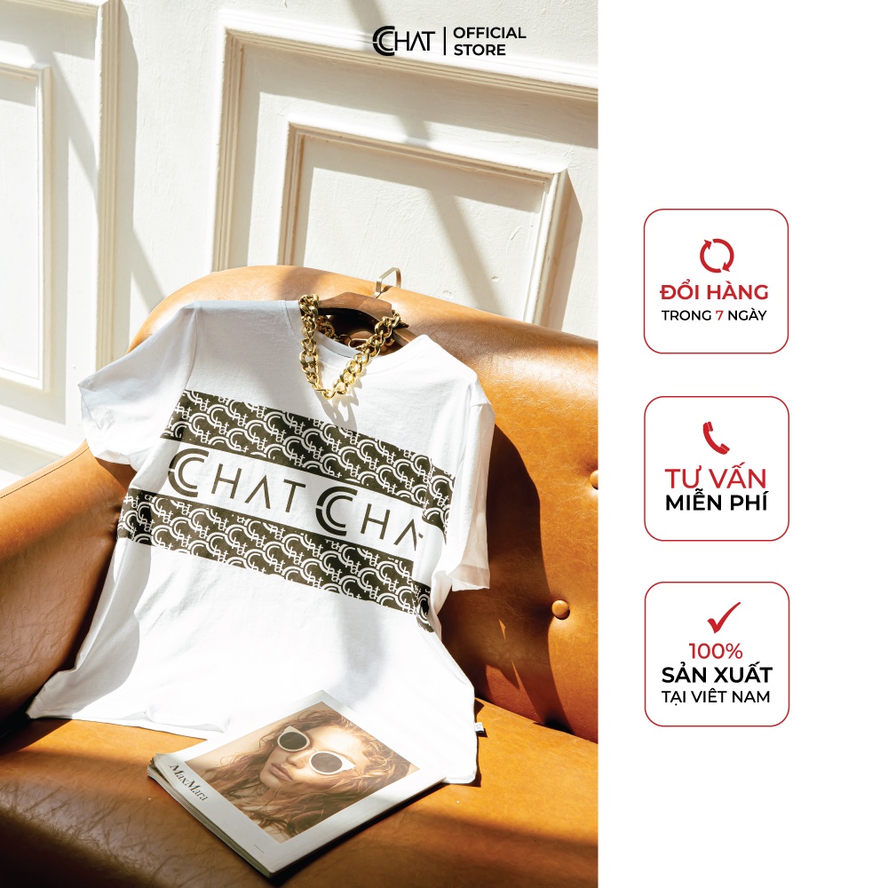 Áo thun nữ T-shirt in Cchat full CCHAT
