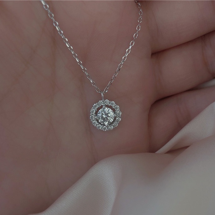 Dây chuyền bạc nữ đính đá DB2426 cao cấp Trang sức Bảo Ngọc Jewelry