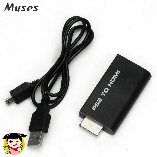 Muse07 Cáp chuyển đổi PS2 thành HDMI chất lượng HD dành cho máy chơi game Sony Playstation 2