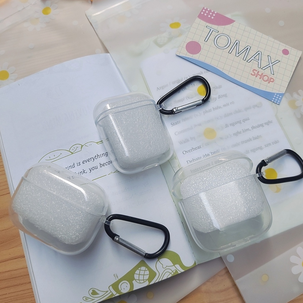 [Tặng kèm móc] Vỏ Bao Airpods Đựng Tai Nghe Airpod 1/2/3/Pro Trong Suốt Tomax Case