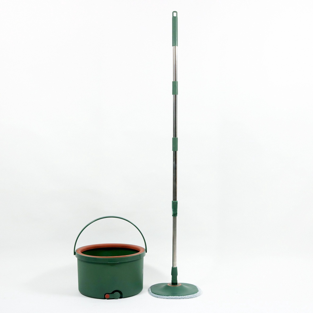 Đánh Sạch Vết Bẩn  Cây, Chổi Lau Nhà Thông Minh EMPIRE Xoay 360 Độ - Miếng Lau Tròn Siêu Thấm Chất Bẩn