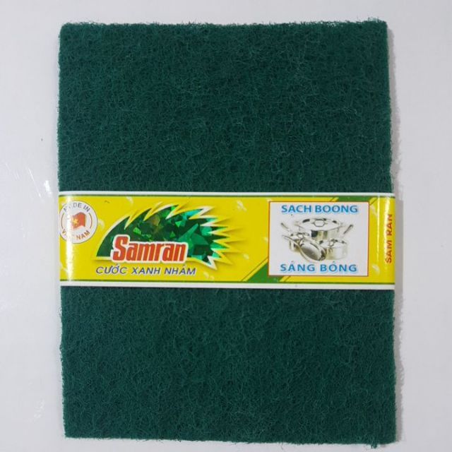 Set 2 miếng cước rửa chén xanh nhám lớn Samran